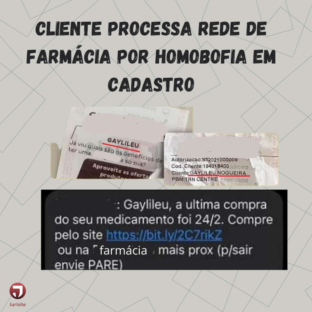 Cliente processa rede de farmácia por homofobia em cadastro